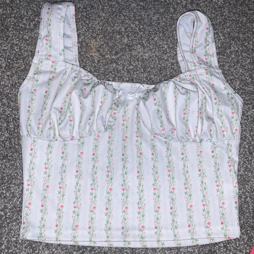 floral bustier top